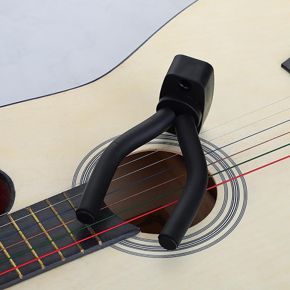 1 Pcs Guitar Hanger Hook Holder Violin Ukulele Metal Sponge Wall Mount Stand Rack izable Fit Bracket Guitar Accessories