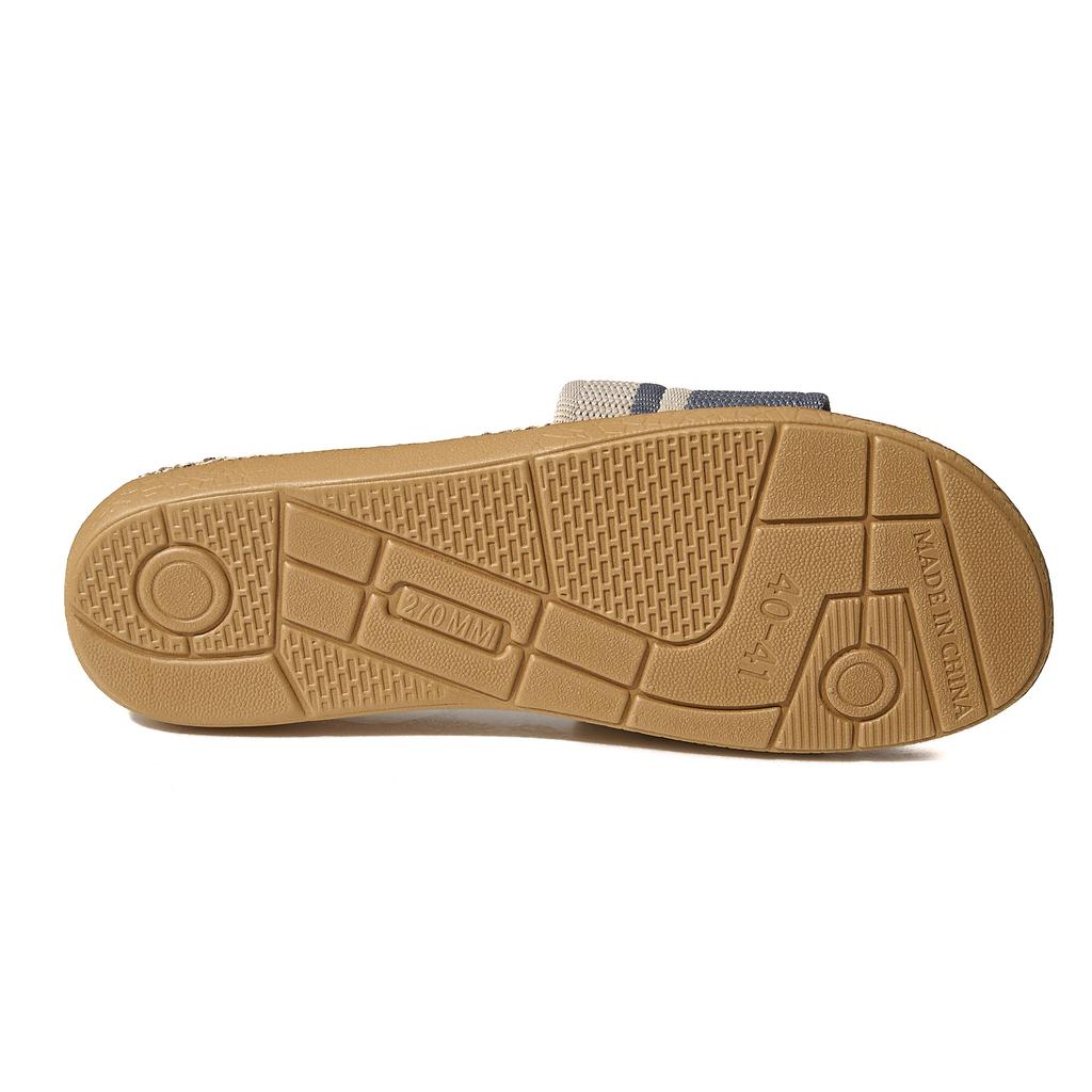 Summer new cool slippers linen slippers women's home breathable home couple indoor silent lightweight slippers