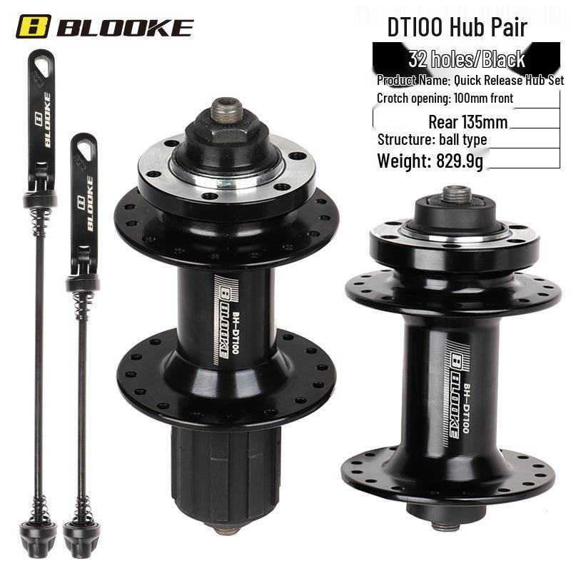BLOOKE Mountainbike Schnellspannnabe, 32/36 Loch, Sechs-Schrauben Scheibenbremse, 7-10 Speed Achse