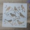 DIY Craft Bird Stencil Wall Painting Scrapbook Album Decorative Emboss Card