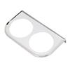 2 Hole Gauge Panel Gauge 2?116 Inch 52MM Universal Metal Car Meter Mount Instrument Panel Silver