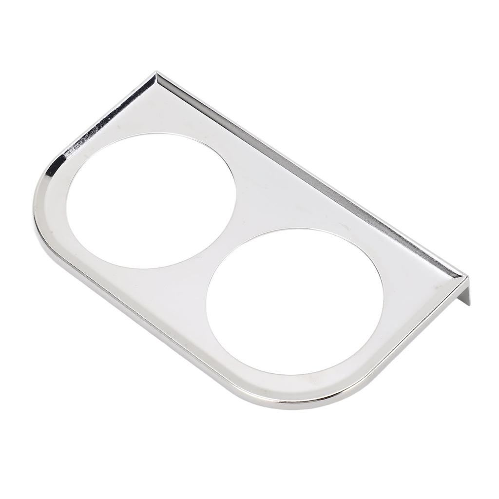 2 Hole Gauge Panel Gauge 2?116 Inch 52MM Universal Metal Car Meter Mount Instrument Panel Silver