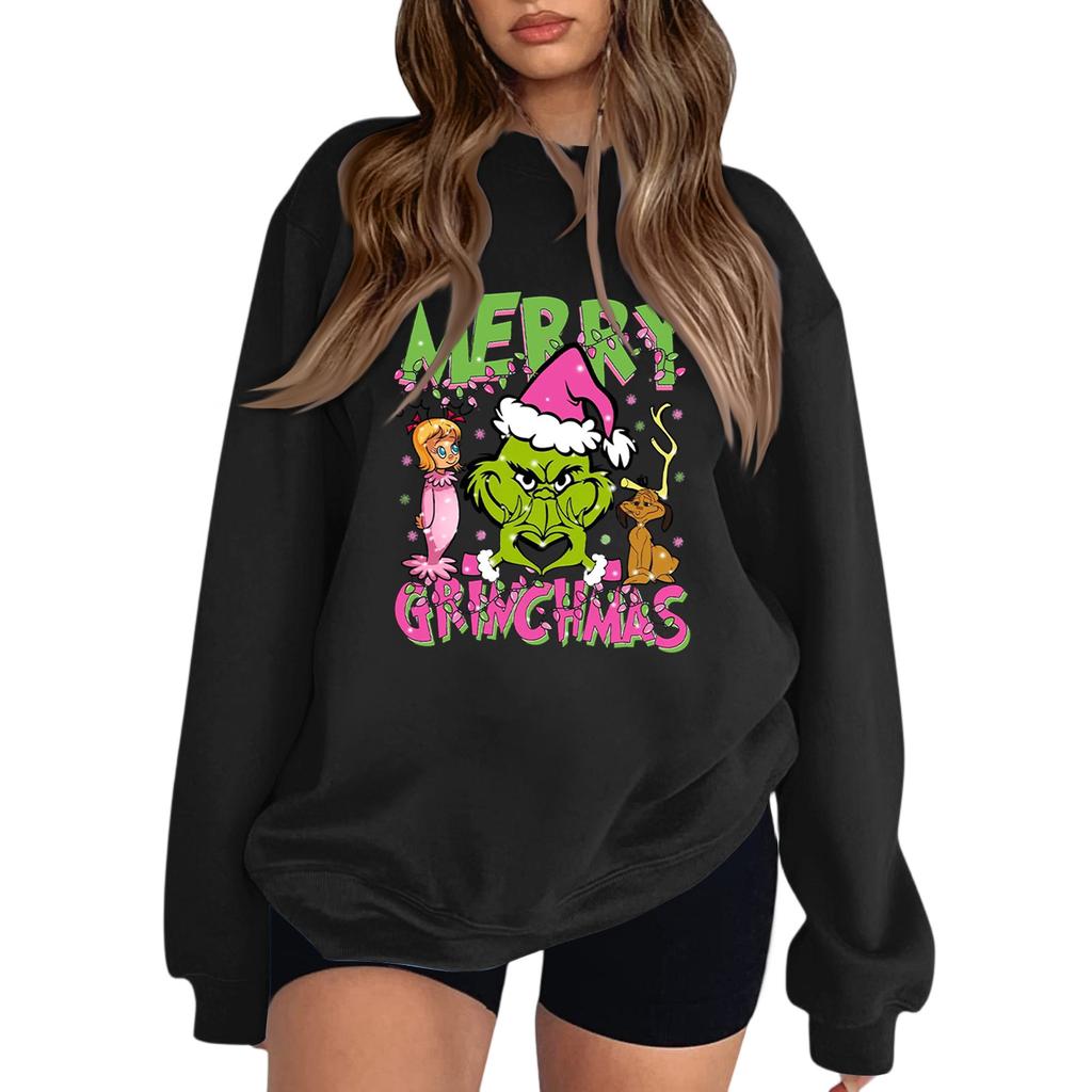 Crewneck Sweatshirt For Women Fall Graphic Sweatshirts Vacation Long Sleeve Drop Shoulder Pullover