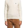 Polo Ralph Lauren Small Pony Logo Embroidered Cable Knit Wool Sweater Men Sweater Off-White 710688408009