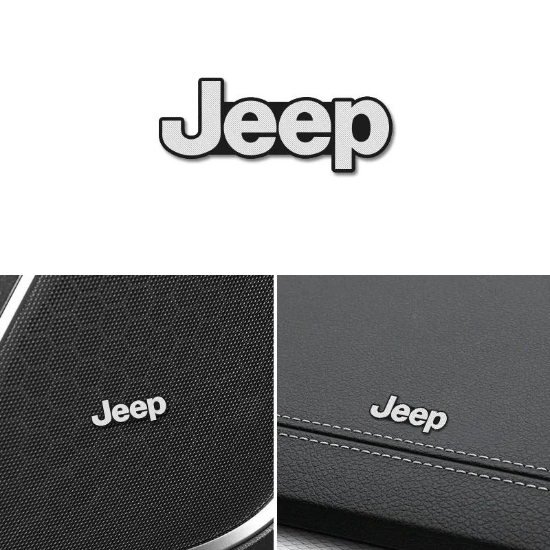For Jeep Car Audio Speaker Decorate 3D Aluminum Badge Emblem Sticker For Jeep Grand Cherokee Wrangler JK Gladiator Compass Re