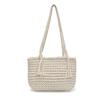 Summer woven bucket bag new women's fashion literary and fresh shoulder bag niche pumping belt small bag