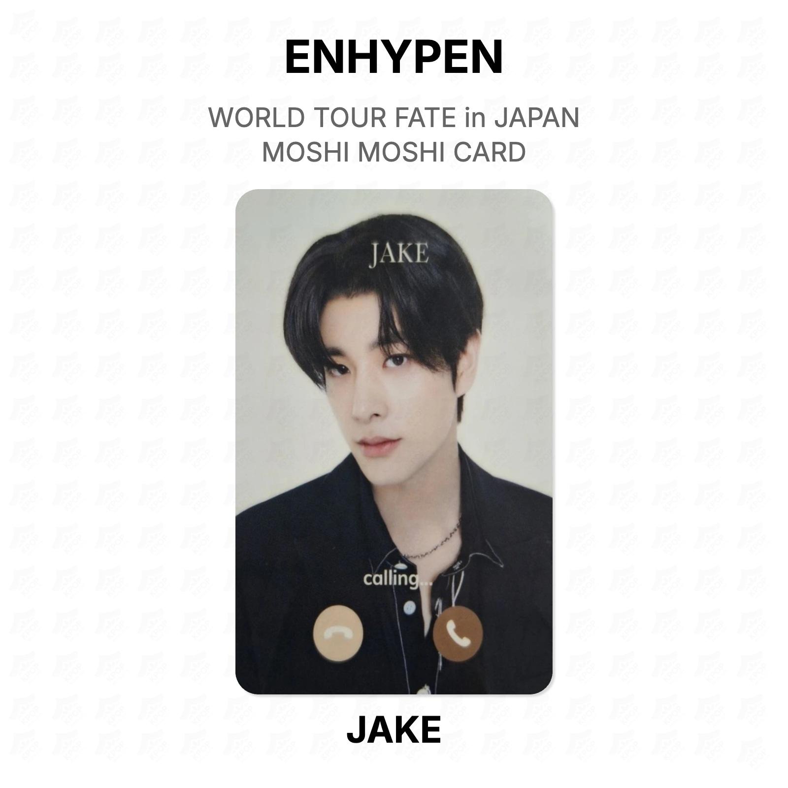 ENHYPEN МИРОВОЙ ТУР FATE в ЯПОНИИ MOSHI MOSHI CARD Официальная фотокарточка JAKE