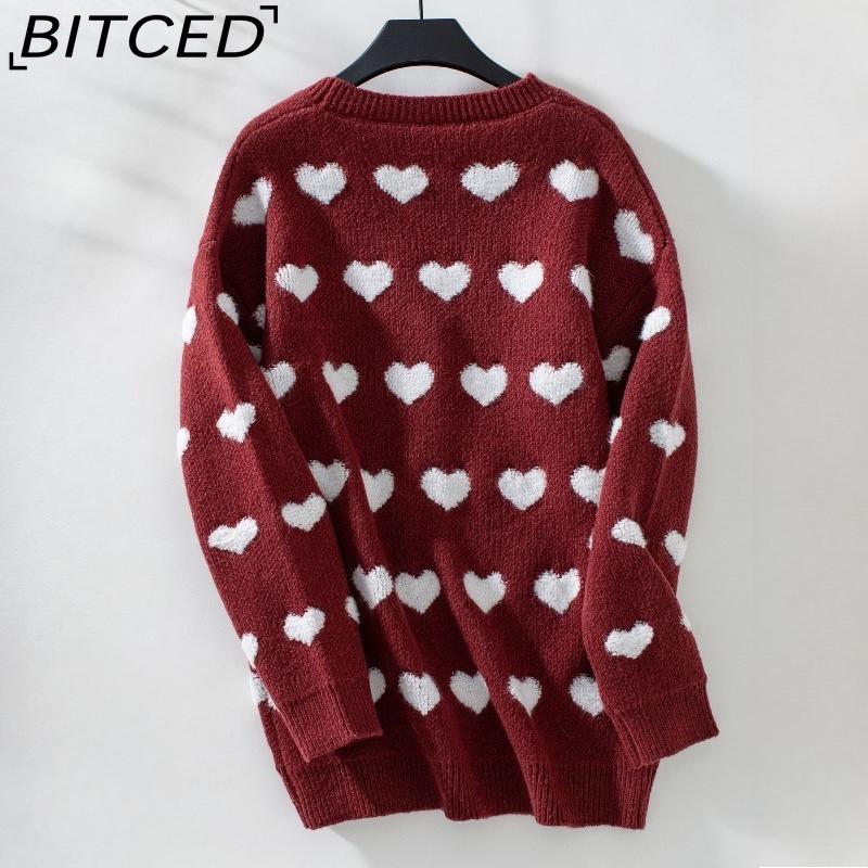 BITCED Knit Cardigan - Mid-Length Button-Up Sweater for Women: Sweet and Fashionable for Fall/Winter