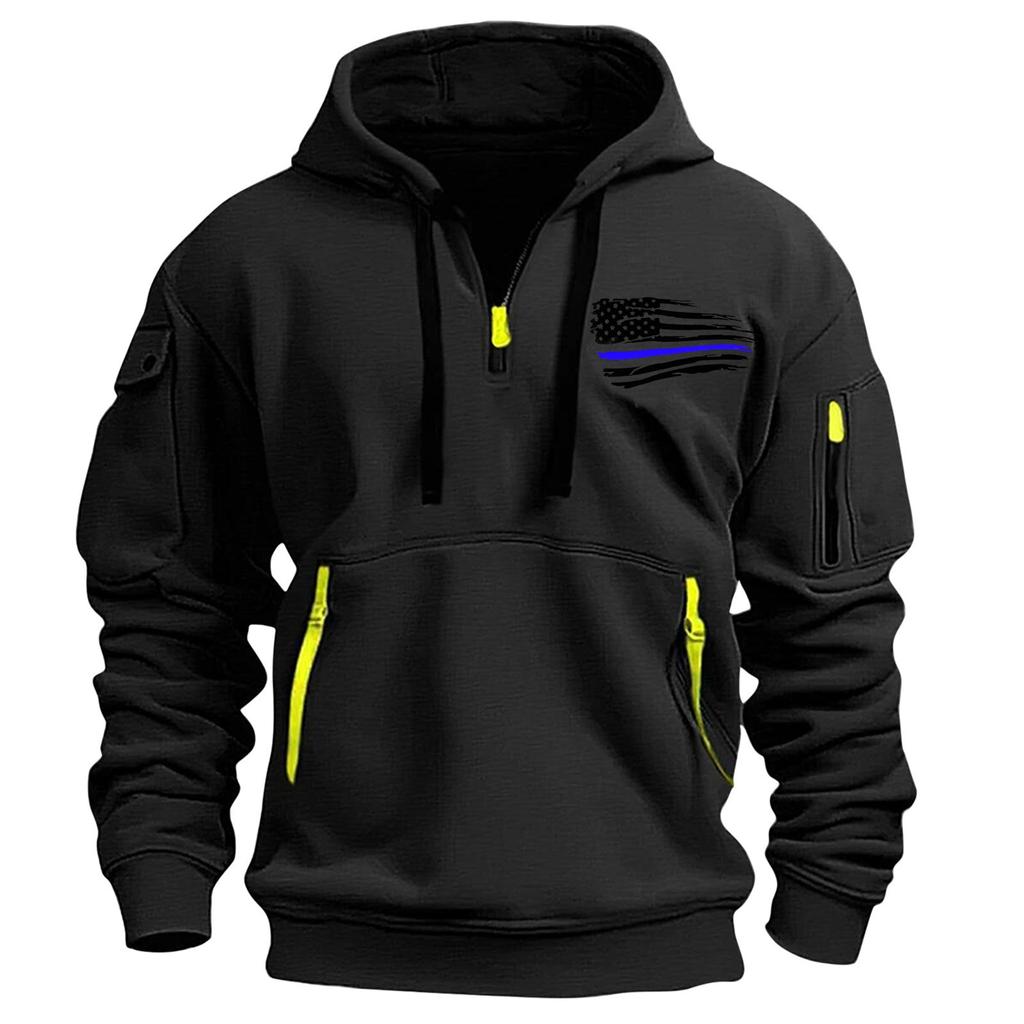 St. Patrick's Green Flag Print Hoodie For Men Hoodie Zipper Pullover For Men Sport Plus Size Casual Hoodie