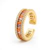 Ring - LUXENTER - Baldlal - Metal Alloy - Multicolored Zircons - 18 Ct Yellow Gold Finish