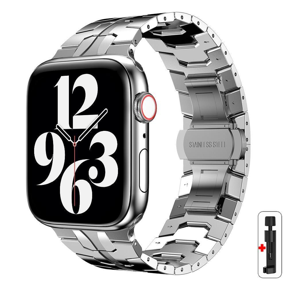 

Ремешок из нержавеющей стали + Металлический корпус Для Apple Watch Ultra3 49 мм чехол-ремешок Для iWatch Серии 11 10 9 8 7 SE3/2/1 6 5 4 44/45/46 мм 49mm