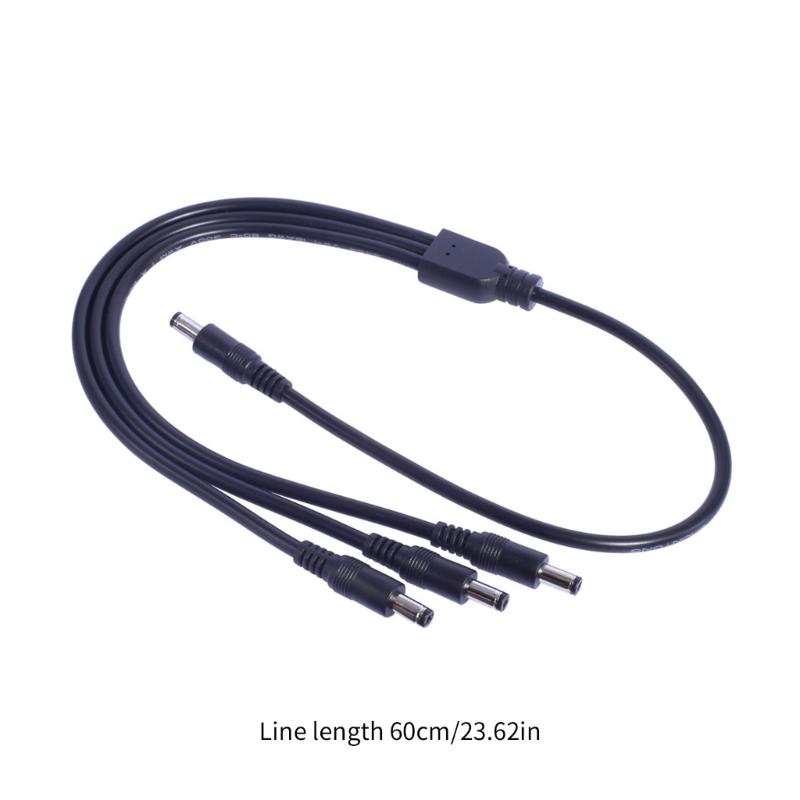 DC5521 Splitter Cable 1 Male to 3 Male 5.5mmx 2.1mm Connectors Extension Cord for CCTV Camera Routers LED Light Bar