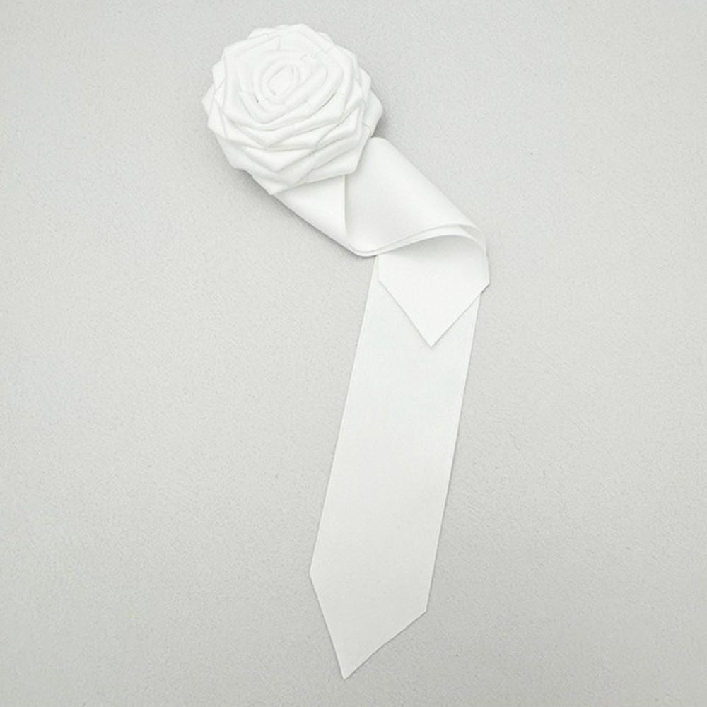 Solid Color Collar Flower British Style Gentleman's Bow Tie Fashion Rose Flower Bowtie Women