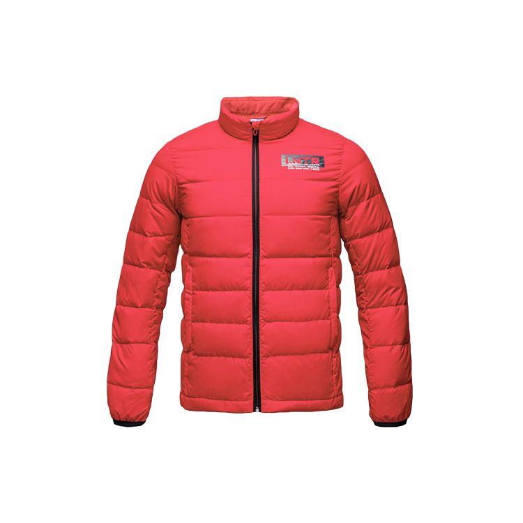 

Li Ning Тренировочная серия Повседневная спортивная куртка-пуховик с воротником-стойкой для мужчин Верхняя одежда Красная AYMQ027-3 M