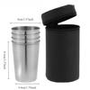 Bullet Mug Tiki 4Pcs/set Drinkware 30/70/170ml Cups Camping Wine Bar Supplies Cup Holder Drinker Espresso Stainless Steel Dining