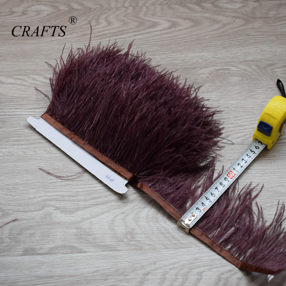 Feather2023 hot! Fluffy and beautiful 5-10M long ostrich hair feather trim cloth sideband 8-10cm wide / DIY sewing clothing accessories