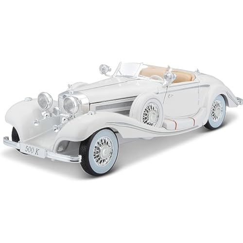 Maisto Масштаб 1/18 Mercedes-Benz 500 K Тип Specialroadster 1936 Mercedes-Benz Премиум Издание Литая Модель Автомобиля, Внедорожник, Белый [Параллельный Импорт]