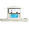 Wall-Mounted Baby Changing Station, Horizontal Foldable Diaper Change Table with Safety Straps and Hanging Rods, Use in Commercial Bathrooms, Daycare