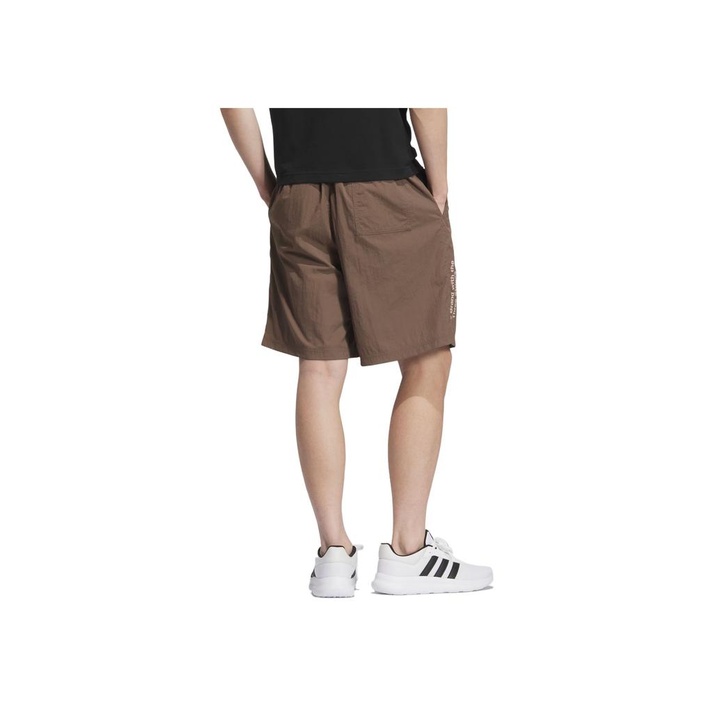 Adidas Gfx Lace Solid Color Versatile Casual Shorts Men Shorts Rock-Layer-Deep-Earth-Brown KF0135