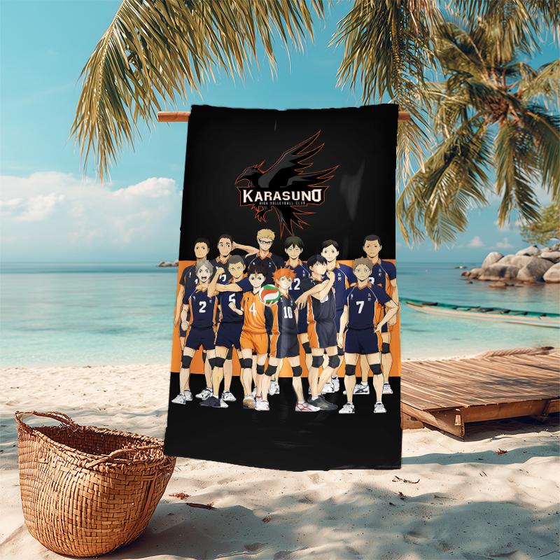 1Pc Haikyuu Volleyball Spirit Beach Towel Microfiber Beach Towel Thin Absorbent For Beach Swimming Yoga Bath Sports 0917149