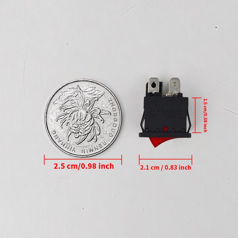 10PCS KCD1 Mini Rocker Switch SPST 2 Pin ON OFF Snap In Panel Mount 10x15mm 3A 250VAC 6A 125VAC for DIY Electronics Appliances