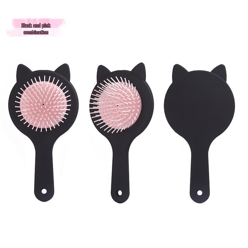 

Korean Style Portable Massage Comb - Cushion Macaron for Fluffy Hairdressing чёрный