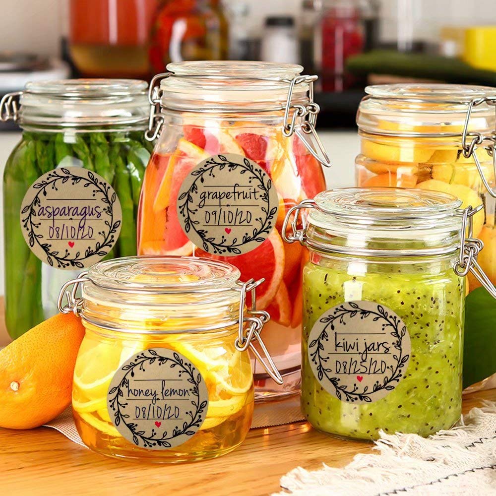 Rola Autocolante Hârtie Kraft 500 Buc. Etichetă Sigiliu Autoadezivă Ambalaj Decorativ Caligrafie Etichetă Binecuvântare Autocolant Sărbători Copt