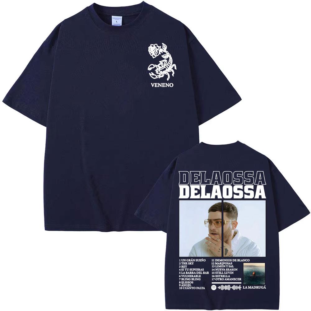 Rapper Delaossa Album Graphic T-shirts for Men Fashion Gothic Retro Short Sleeve Unisex Casual 100% Cotton T-shirt