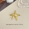New Lobster Irregular Brooches Gold Plated Metal Geometric Brooches Glossy Finish Starfish Lapel Pins Clothes Decoration