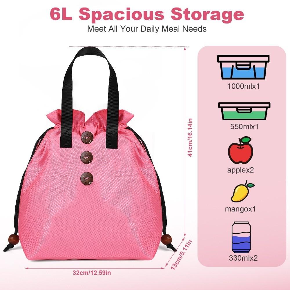 Heat Preservation Insulated Meal Bag Foil Insulation Lunch Box Bag Food Storage Picnic Bag  Kids