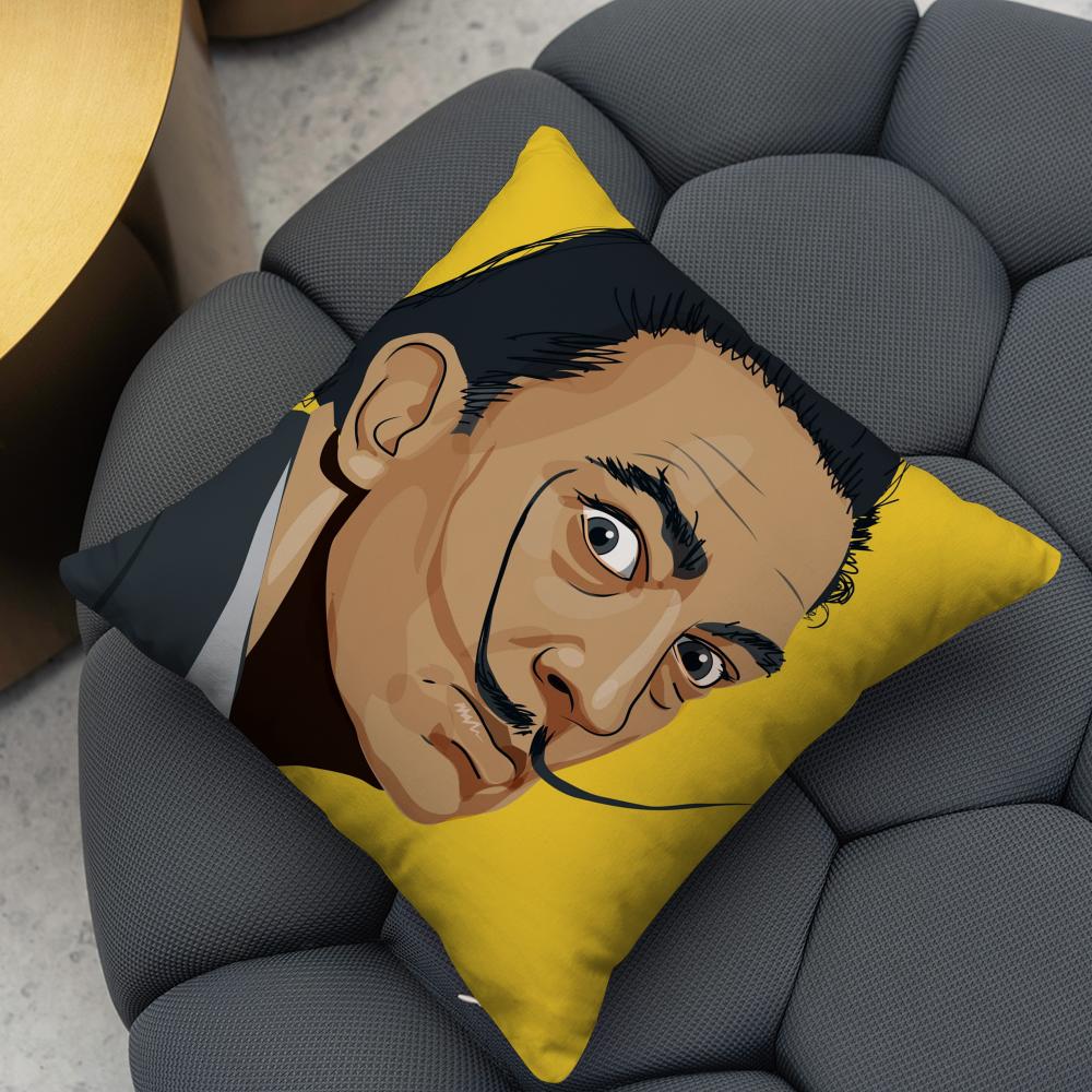 Salvador Dali Pop Art Cushion Cover 2-in-1 Reversible Plush Pillow Cover | Car/Sofa/Bed | Perfect Gift