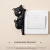 1Pcs Cute Cat Decorative Decals Stereo Switch Stickers Creative Animals Home Wall Decoration Living Room Bedroom Switch Decor