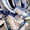 Smooth Design Satin Silk Scarf Spring Shawl Women Fashion Summer Sunscreen Beach Stole Wraps Bufanda Female Headkerchief Echarpe