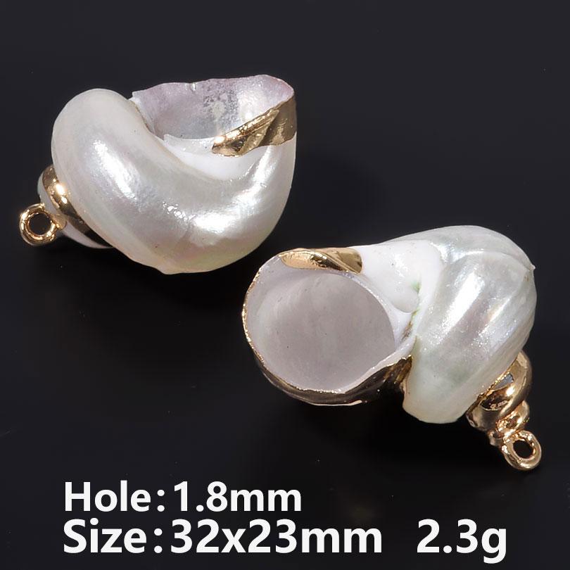 

2/5Pcs Assorted Natural Sea Snail Spiral Shell Pendant For DIY Necklaces Making Accessories Conch Cowrie Shell Breloques Bijoux