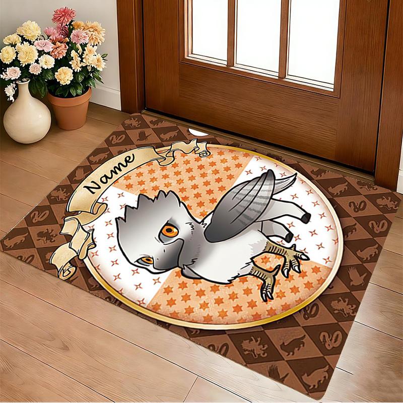 Custom Name Harry Potter Living Room Non-Slip Area Rug Soft Carpet for Bedroom Kids Playroom Sofa Office Home Decor Doormat