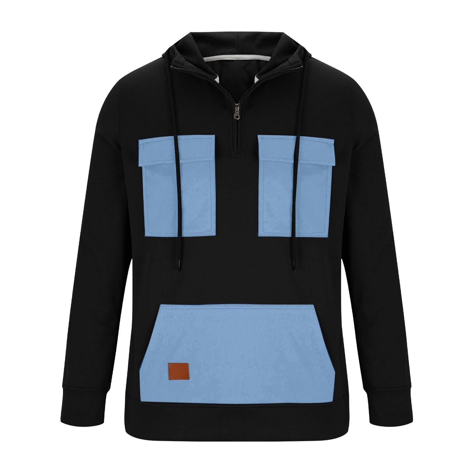 

Спортивный костюм с капюшоном, унисекс, одежда для бега, пуловер с длинными рукавами, толстовка с капюшоном XL небесно-голубой