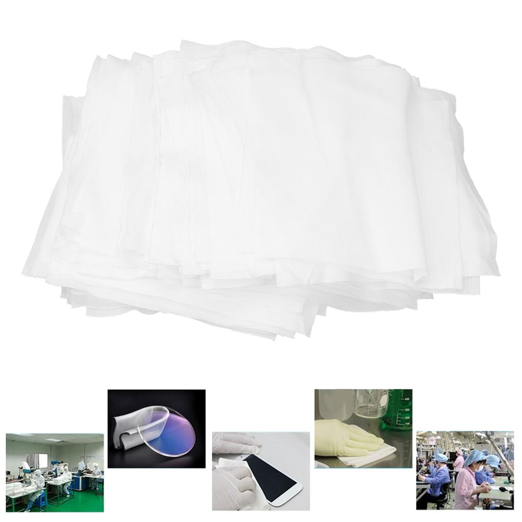 400Pcs Microfiber Cloth Mirror Cleaning Cloths Lint‑Free Dust Cleanroom Wipes