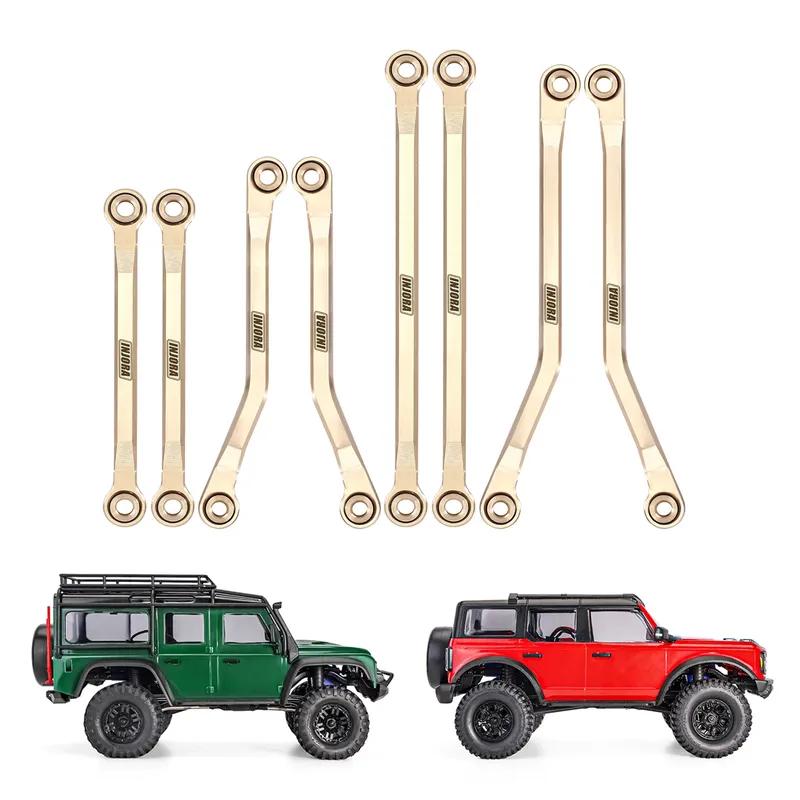INJORA 42g Brass High Clearance Chassis Links Set for 1/18 RC Crawler TRX4M Defender Bronco Upgrade Parts (4M-40)