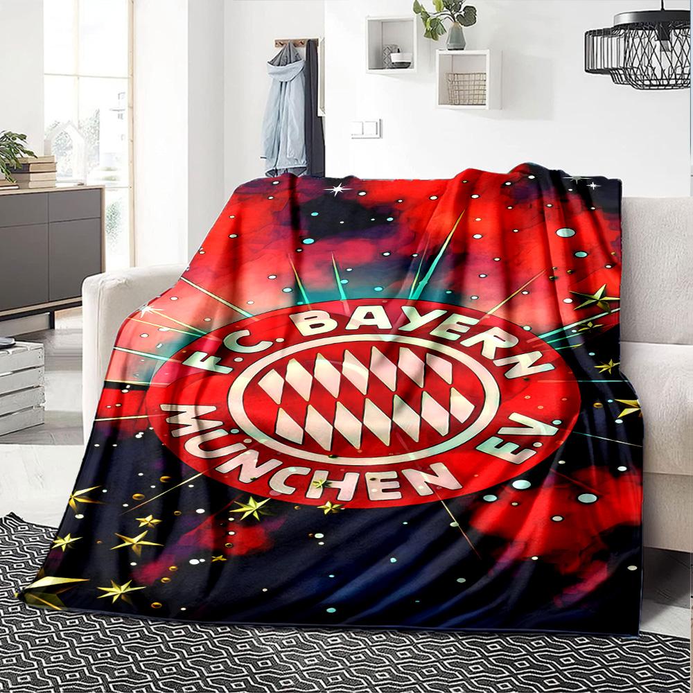 Bayern Munich Crest Blanket Warmthful Decor Perfect for Office Chair Bed Couch All-Season Use Modern Style Perfect Gift for Relatives and Friends