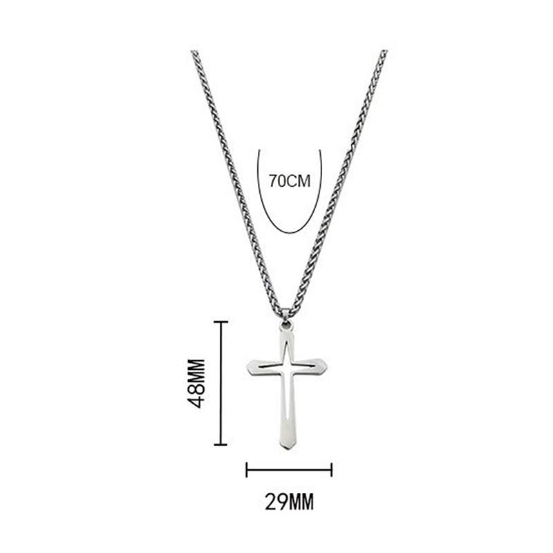 Personality Hollow Cross Pendant Necklace For Men Women Minimalist Punk Party Jewelry Gifts