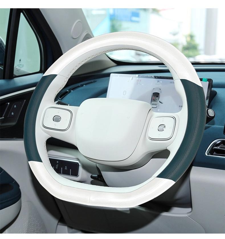 For Gwm Ora 03 Funky Cat 2025 2024 Car Steering Wheel Cover Ultra-thin Breathable Odor-free Leather Universal All Seasons 7HD