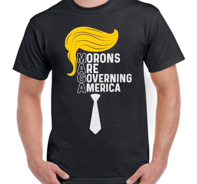 Debilové vládnou Americe Vtipné tričko proti Trumpovi Maga