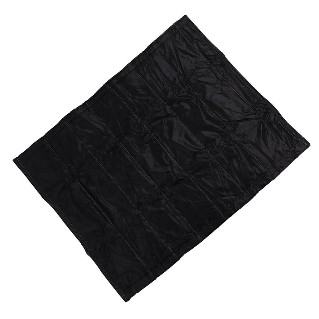 Fireplace Blanket Black Oxford Fabric 2 Layers Cotton Hook and Loop Fireplace Draft Stopper for