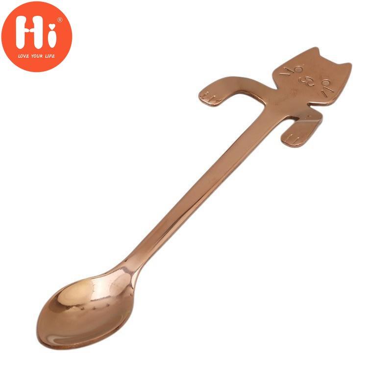 Hi 1 Pc Cute Cat Handle Small Spoon Ladle Hanging Coffee Spoon
