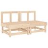VidaXL Canapés Centraux de Jardin 2 pcs, Sièges avec Dossier, Meubles de Terrasse Patio Arrière-cour Balcon Extérieur, Bois 825401