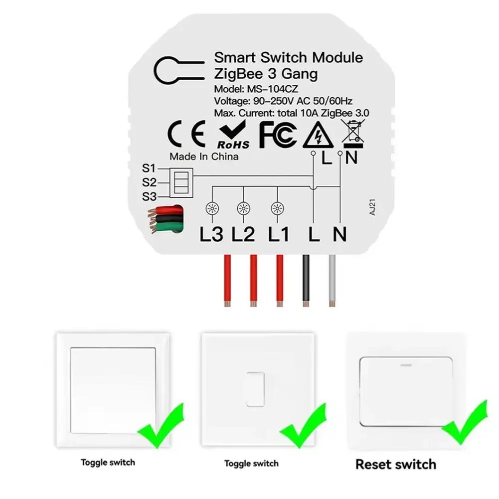 

1 шт. WiFi для модуля умного переключателя Tuya для ZIGBEE 3.0 Модуль умного переключателя света Сочетает WiFi и Совместимый-Bluetooth Части умного дома China Mainland