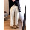 Plus Size High Waist White Jeans for Pear Shape Women - Loose, Slimming, Cropped, Straight Wide Leg Pants