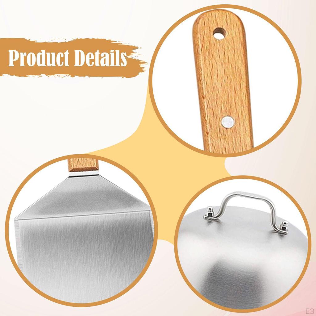 Griddle Accessories Kit Barbecue Spatulas Kitchen Gadget Multifunctional Pancake Turner for