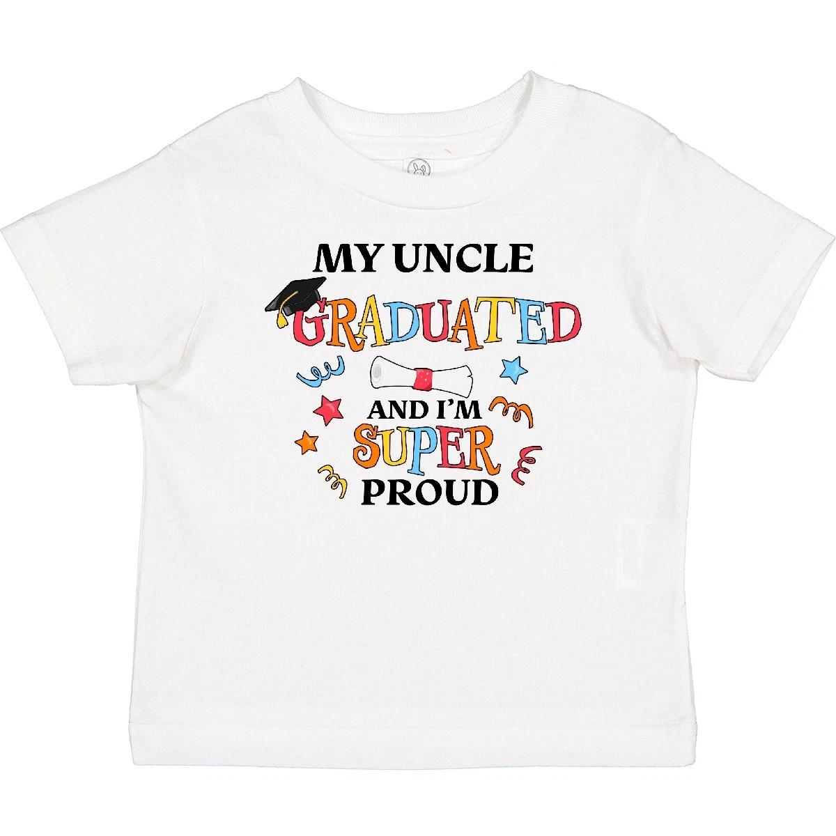 Inktastic My Uncle Graduated And I m Super Proud Baby T-Shirt School Grad Colors 110
