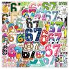 50PCS Graffiti Stickers Internet Popular Numbers Six Seven Decals Decor Phone Stationery Sticker DIY Memes 67 Entertaining Play Safe Kid Friendly Fun